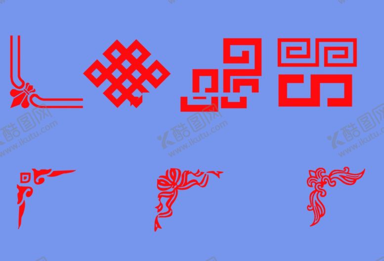 编号：35947809261509179299【酷图网】源文件下载-花纹中式窗子格子