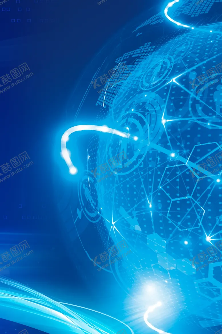 编号：29992101250413396965【酷图网】源文件下载-时尚蓝色科技背景