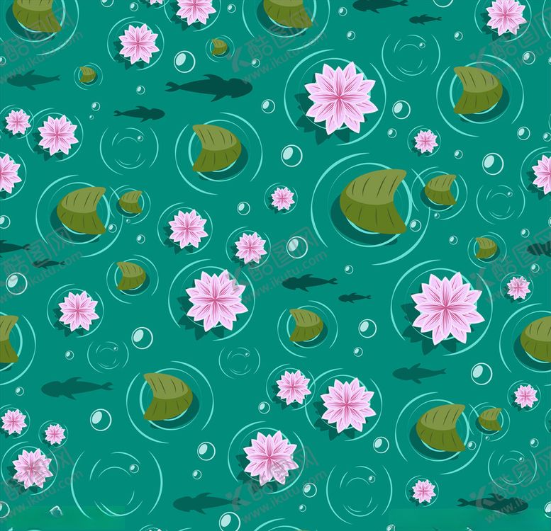 编号：10513509161254307251【酷图网】源文件下载-荷花印花