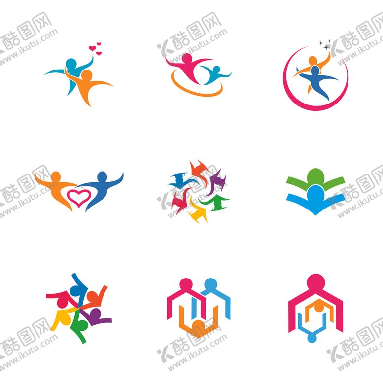 编号：98797309101354229868【酷图网】源文件下载-抽象人物图标