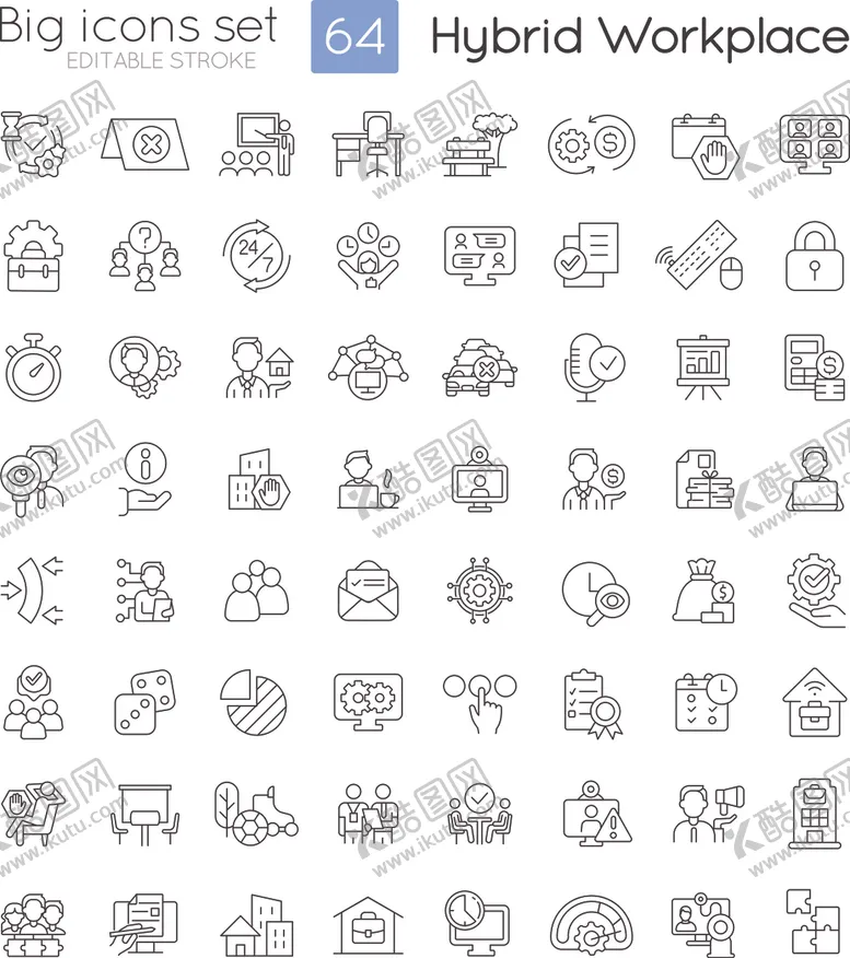 编号：80035402190805301273【酷图网】源文件下载-图标矢量象形图集