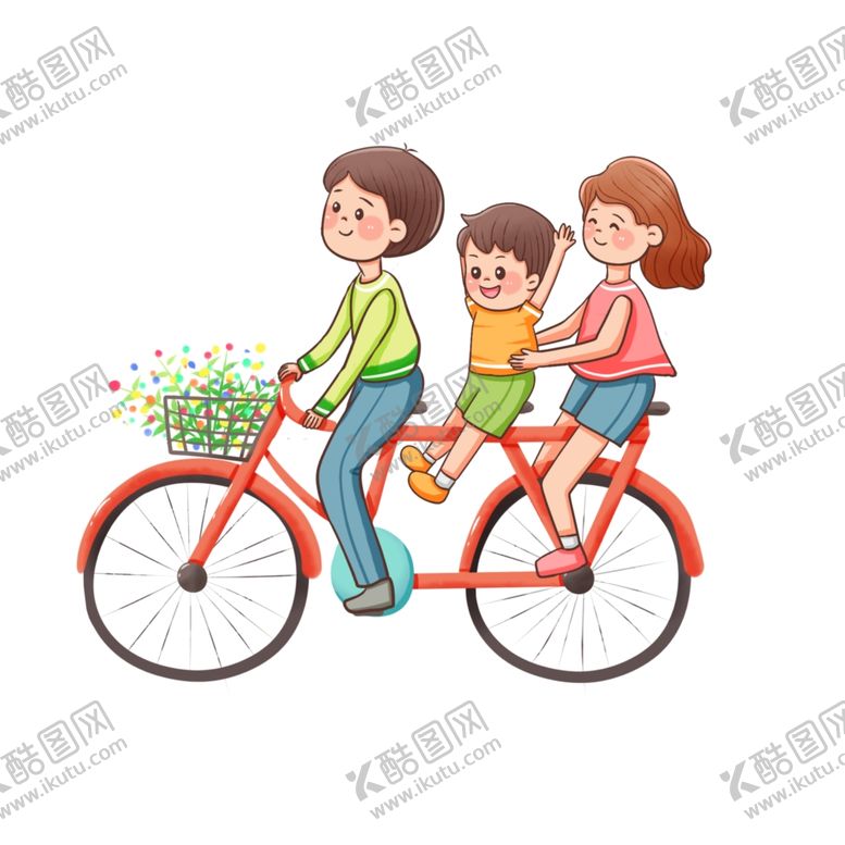 编号：20638303140327516166【酷图网】源文件下载-一家三口郊游