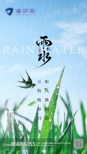 雨水节气海报