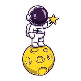 宇航员Q版卡通天宙人太空