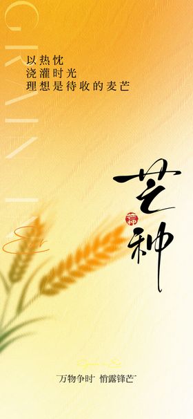 芒种节气单图 