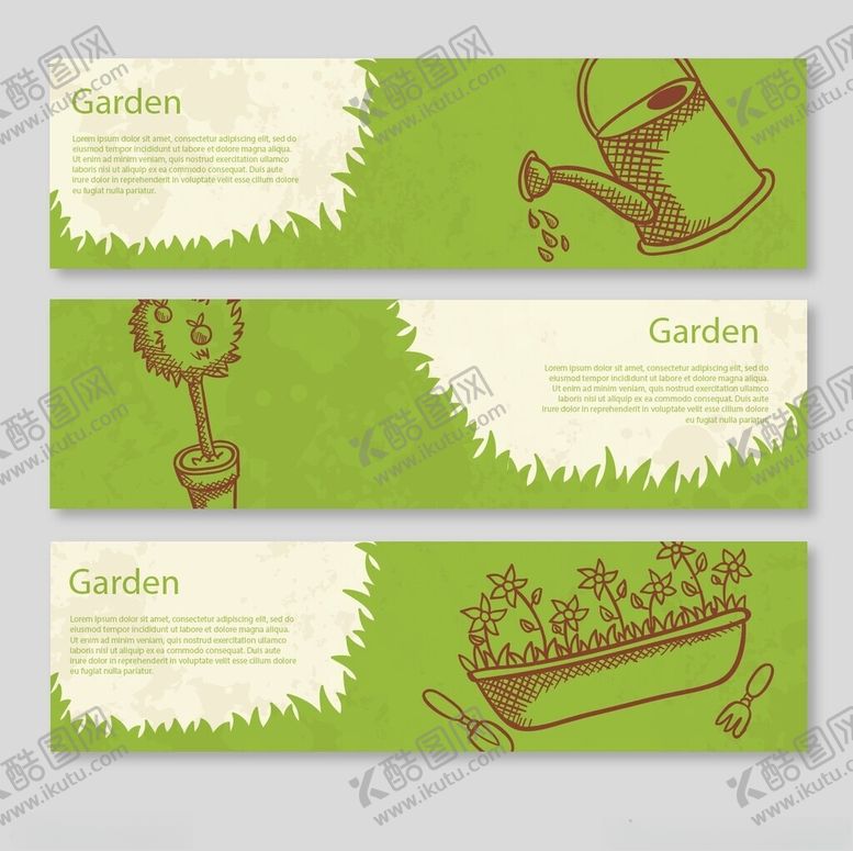 编号：26469409272040585752【酷图网】源文件下载-园艺主题横幅设计素材