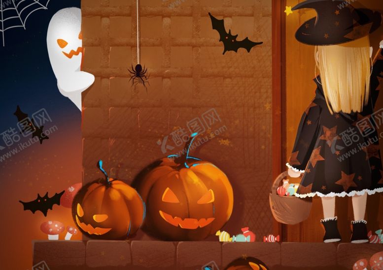 编号：47592209210055208890【酷图网】源文件下载-万圣节插画