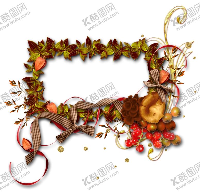 编号：22632409240204335823【酷图网】源文件下载-花环边框