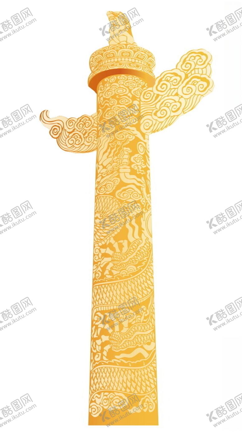 编号：17004102210209108136【酷图网】源文件下载-矢量华表元素免抠精致纹理