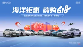 汽车618团购背景板主KV
