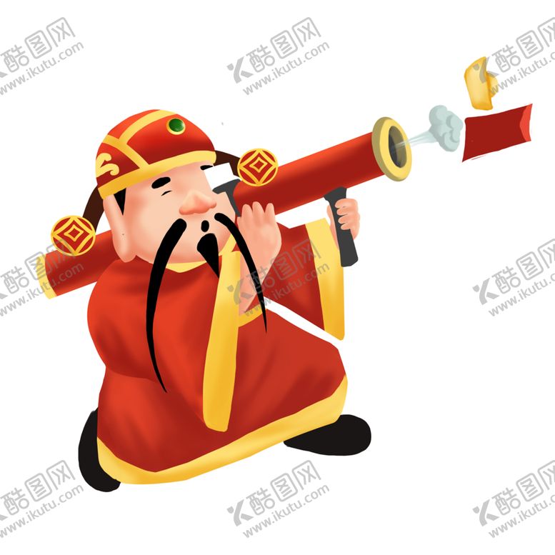 编号：32827007012049031180【酷图网】源文件下载-新年财神拜年PNG素材