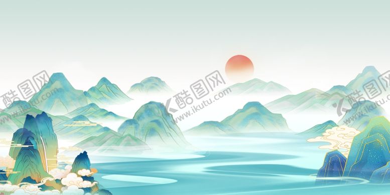 编号：55504601170741517703【酷图网】源文件下载-国风山水