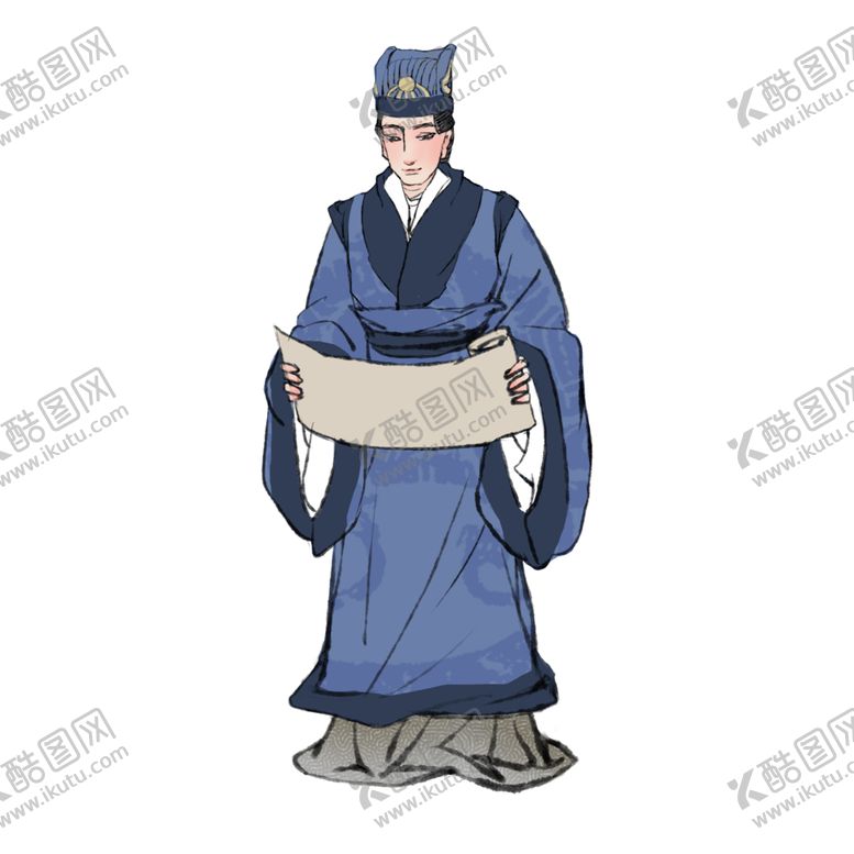 编号：26778207140607174339【酷图网】源文件下载-国学人物插画
