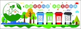 垃圾分类文化墙创意共创明环保