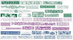 花纹花边传统图案装饰雕花