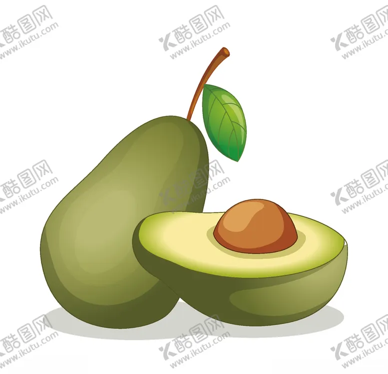 编号：88484205061502474433【酷图网】源文件下载-矢量卡通牛油果