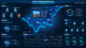 蓝色数据可视化能源监控平台ui设计