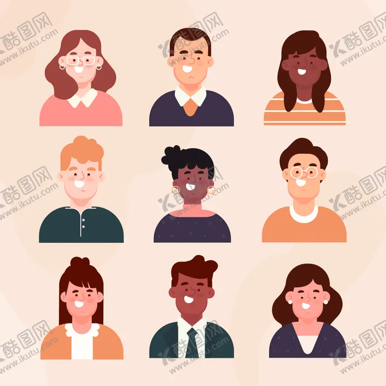 编号：74852909121916261634【酷图网】源文件下载-卡通人物头像