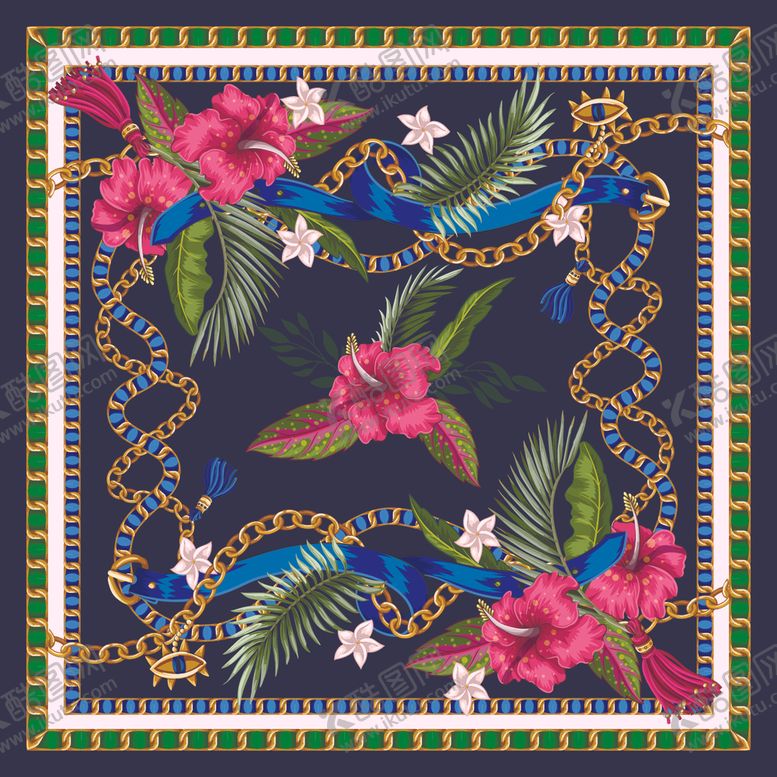 编号：57227409241804095082【酷图网】源文件下载-方巾印花