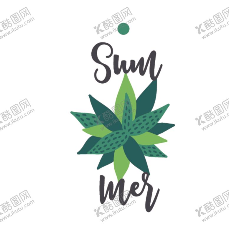 编号：10912309201950006780【酷图网】源文件下载-小清新仙人掌绘画图案