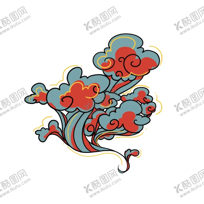 编号：49853002190150024863【酷图网】源文件下载-中国风祥云纹理节日元素