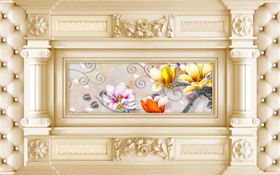 花卉背景墙