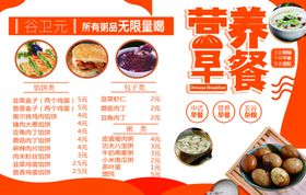 营养早餐套餐宣传海报