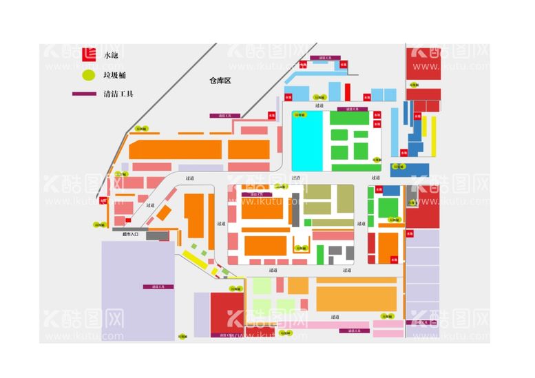 编号：11033411282257397276【酷图网】源文件下载-超市卫生布局图