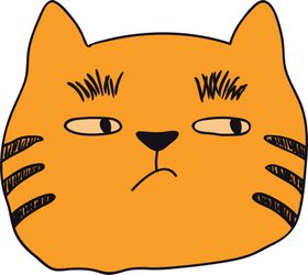 手绘卡通猫