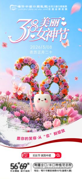 口腔妇女节海报