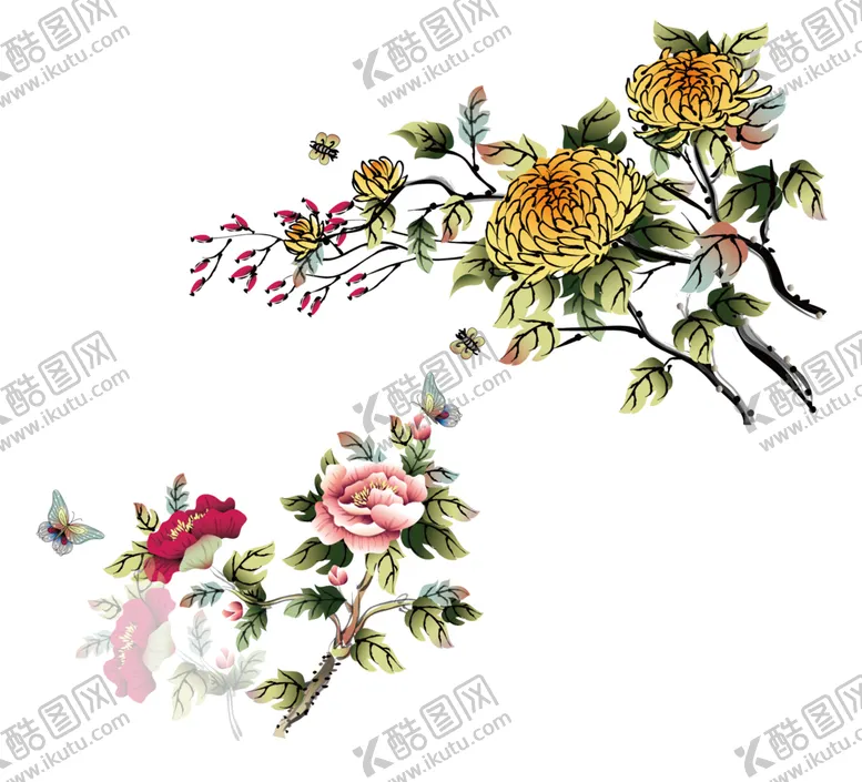 编号：14992706290259413821【酷图网】源文件下载-菊花装饰