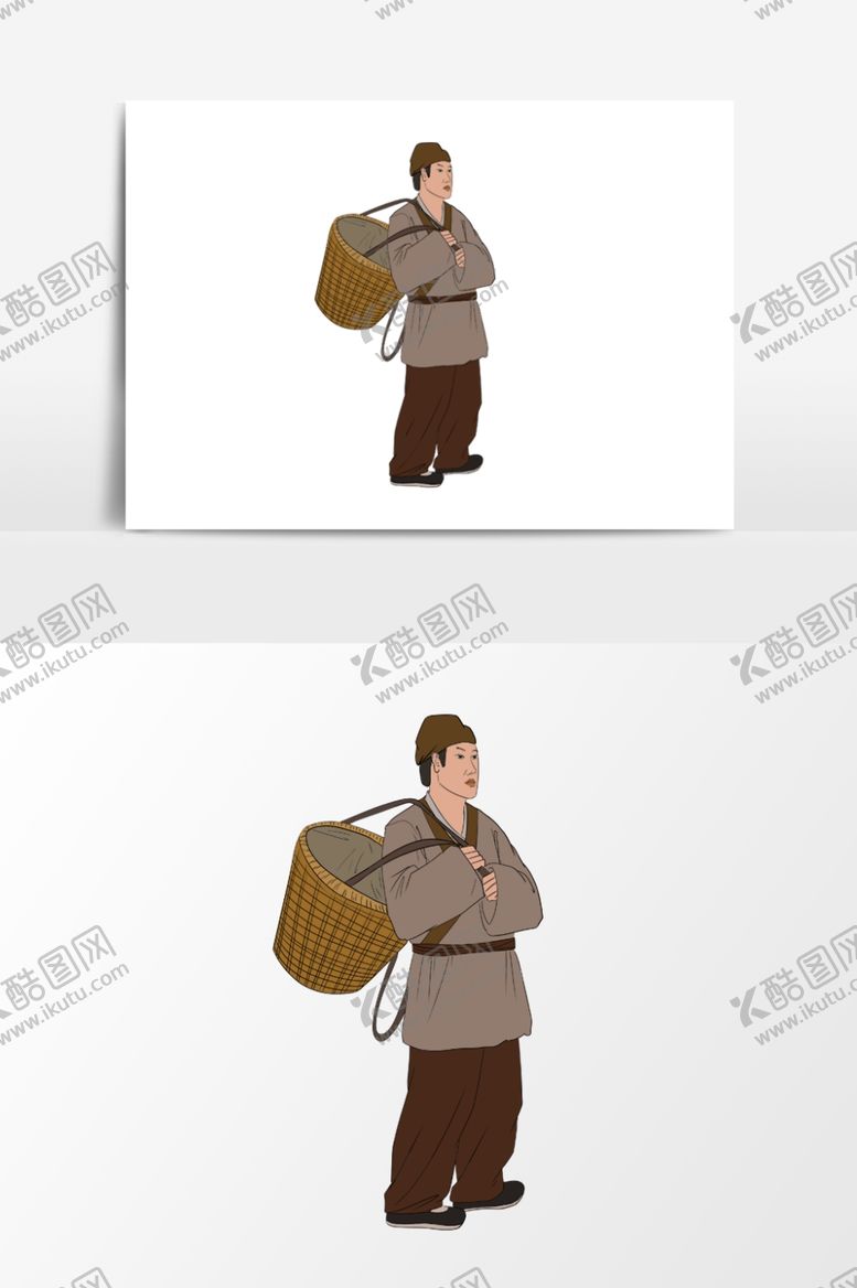 编号：28137207090335331081【酷图网】源文件下载-淡彩国画人物