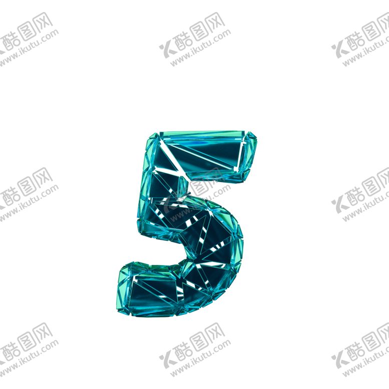 编号：96807910191535417595【酷图网】源文件下载-3D破碎数字5