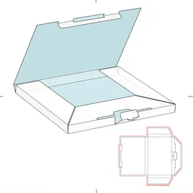 红色大气礼盒展开图