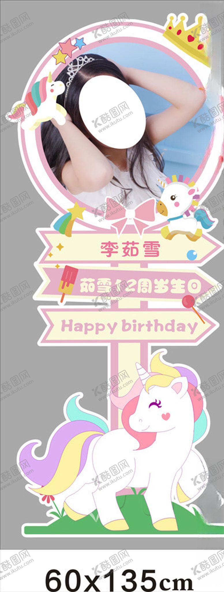 编号：14451105082050323622【酷图网】源文件下载-生日异形KT展板