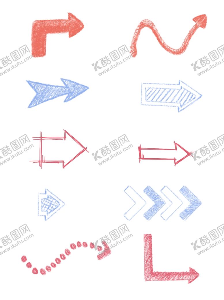 编号：46822612082253599514【酷图网】源文件下载-手绘涂鸦箭头