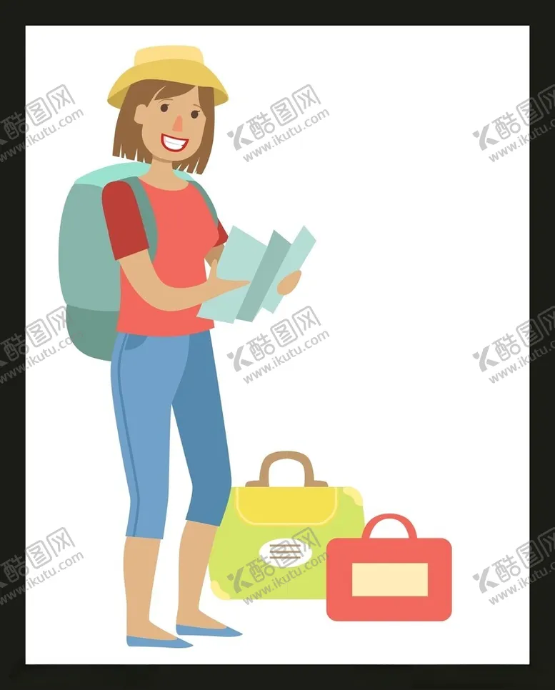 编号：23757001302042072255【酷图网】源文件下载-旅游旅行女孩