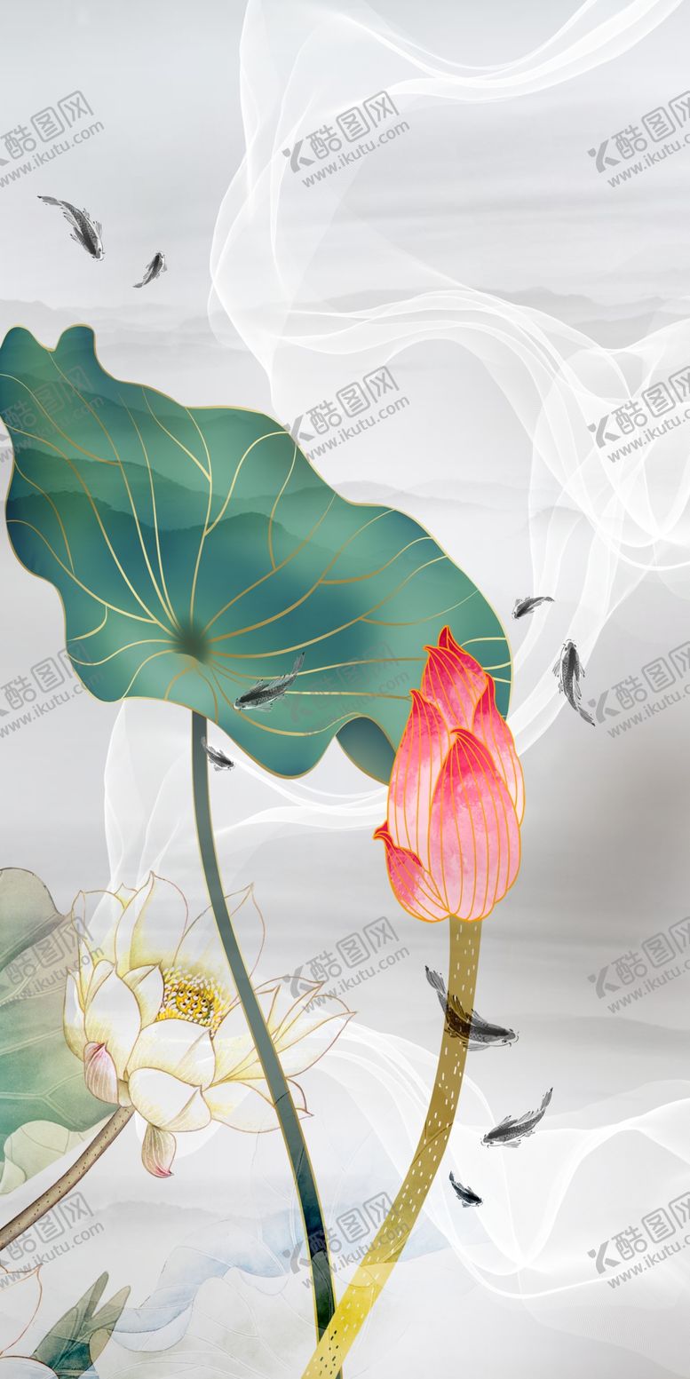 编号：72947410130704456221【酷图网】源文件下载-荷叶玄关