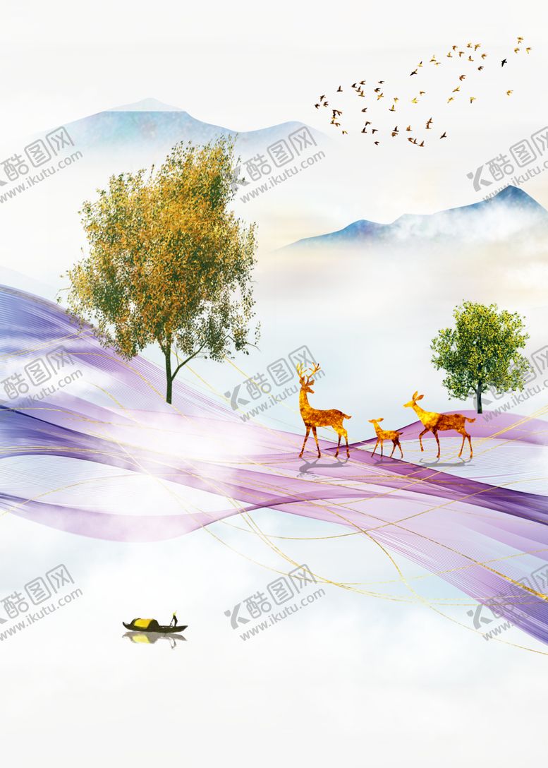 编号：89549510251358051294【酷图网】源文件下载-新中式玄关装饰画
