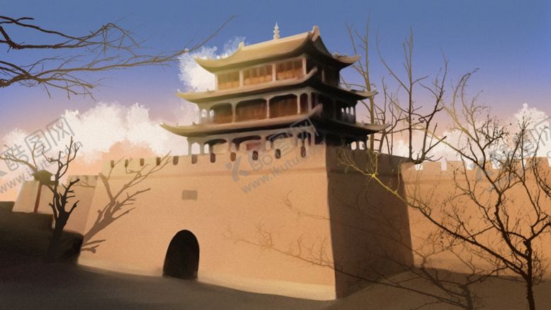 编号：50192010240400201678【酷图网】源文件下载-中国风建筑插画