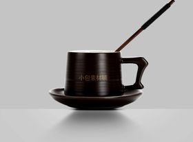 黑色咖啡杯样机