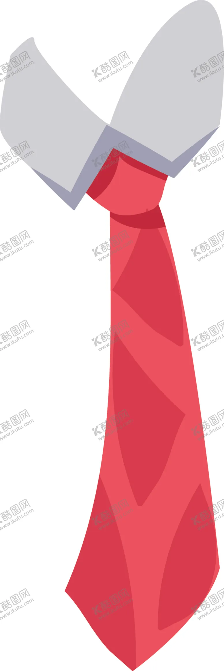 编号：83950702162350523645【酷图网】源文件下载-正式服装或西服的领带元素矢量图