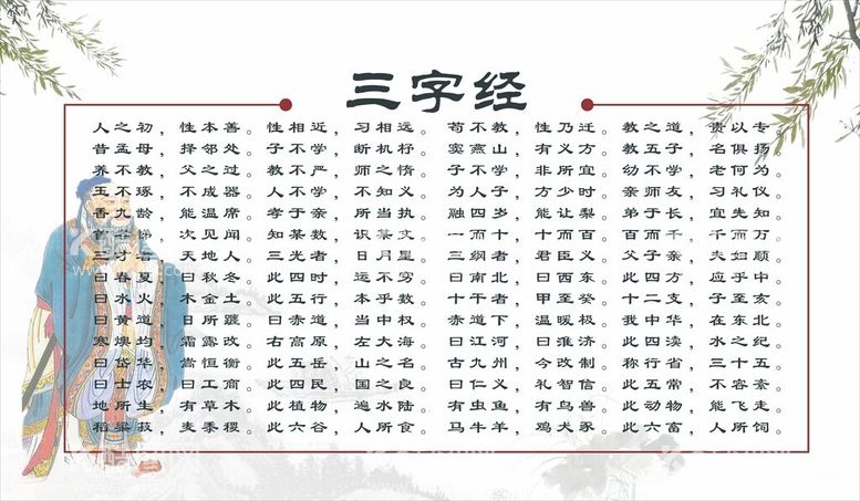 编号：96774312111734391503【酷图网】源文件下载-三字经