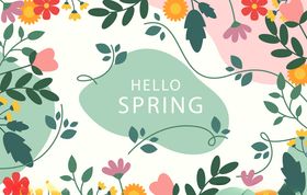 spring春天春节花朵海报