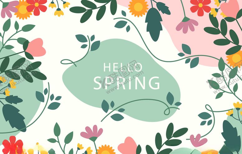 编号：13141309092056056330【酷图网】源文件下载-spring春天春节花朵海报