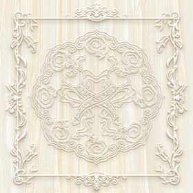 吊顶天花白色玉雕大理石图腾