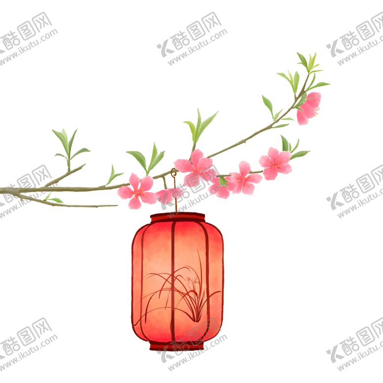 编号：88721605011211152525【酷图网】源文件下载-中国风灯笼梅花元素PNG