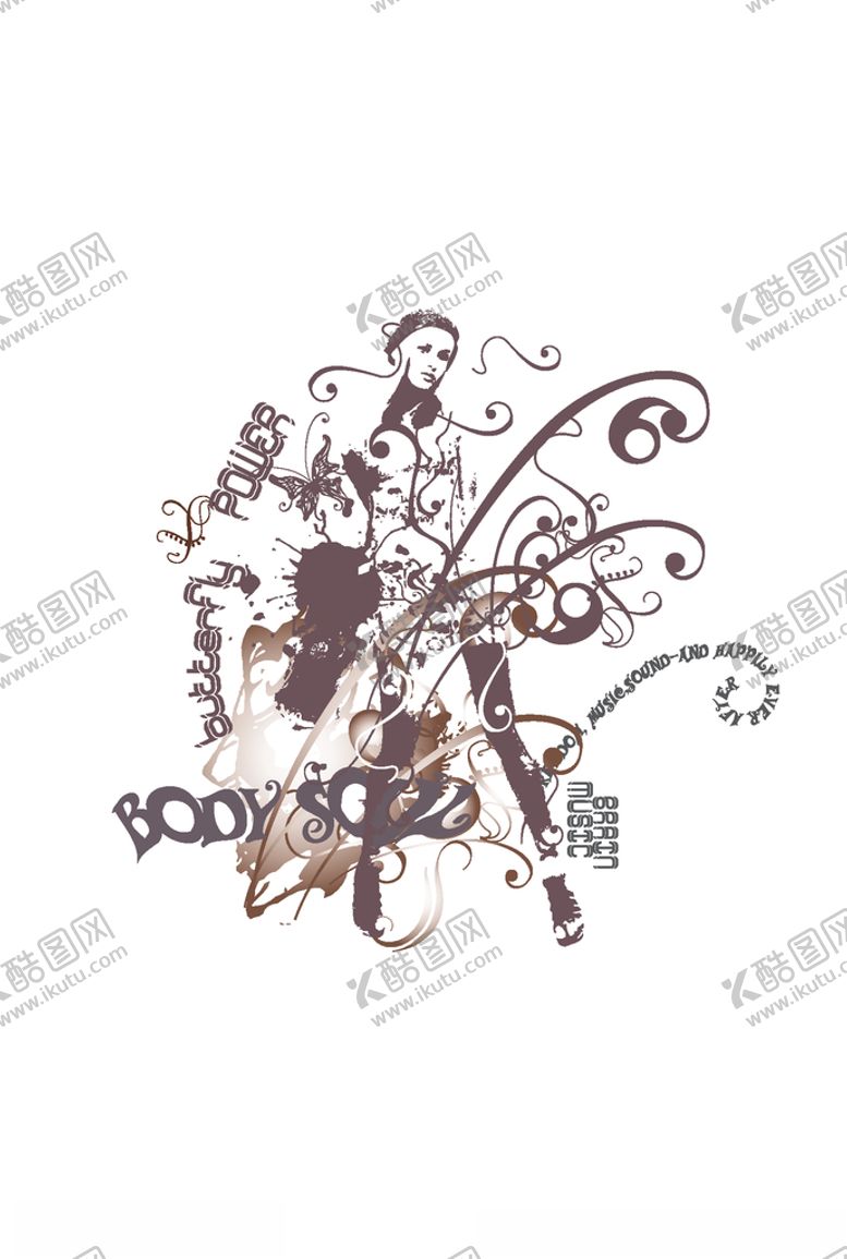编号：89454510232138558426【酷图网】源文件下载-女装人物印花