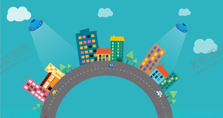 编号：20615209261315417073【酷图网】源文件下载-扁平化建筑