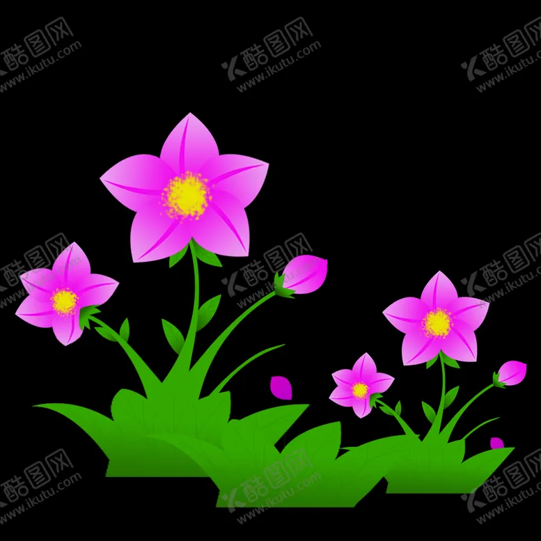 编号：82467909160057338451【酷图网】源文件下载-粉色小花卡通卡花花草草